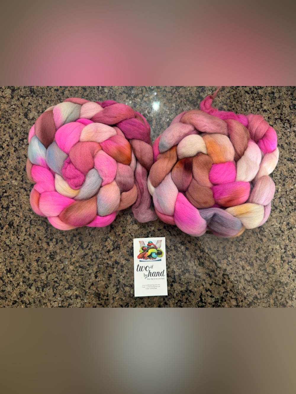 Two If By Hand Finn Multicolor Hand-Dyed Wool Roving Braid Pair